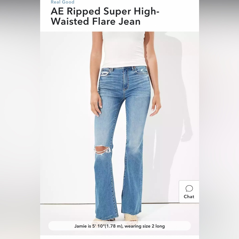AE Ripped Super High-Waisted Flare Jean